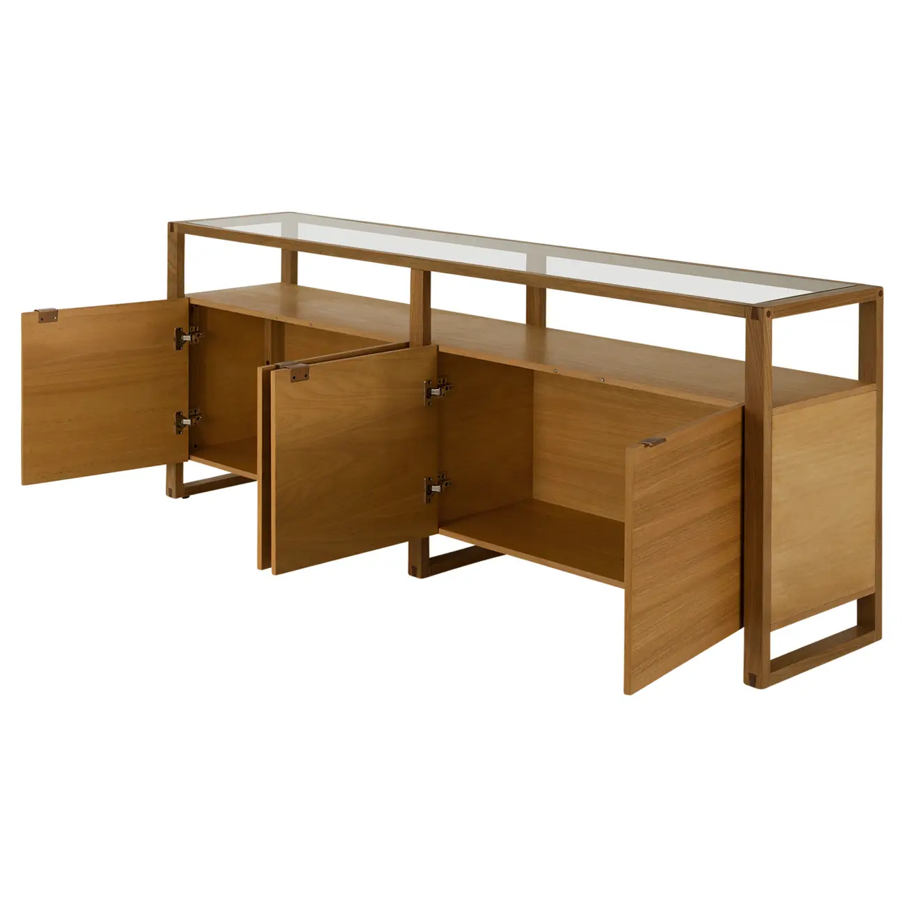 BUFFET COM 4 PORTAS 2 M X 42 CM TOARI - MACCHIATO/INCOLOR - Foto 3
