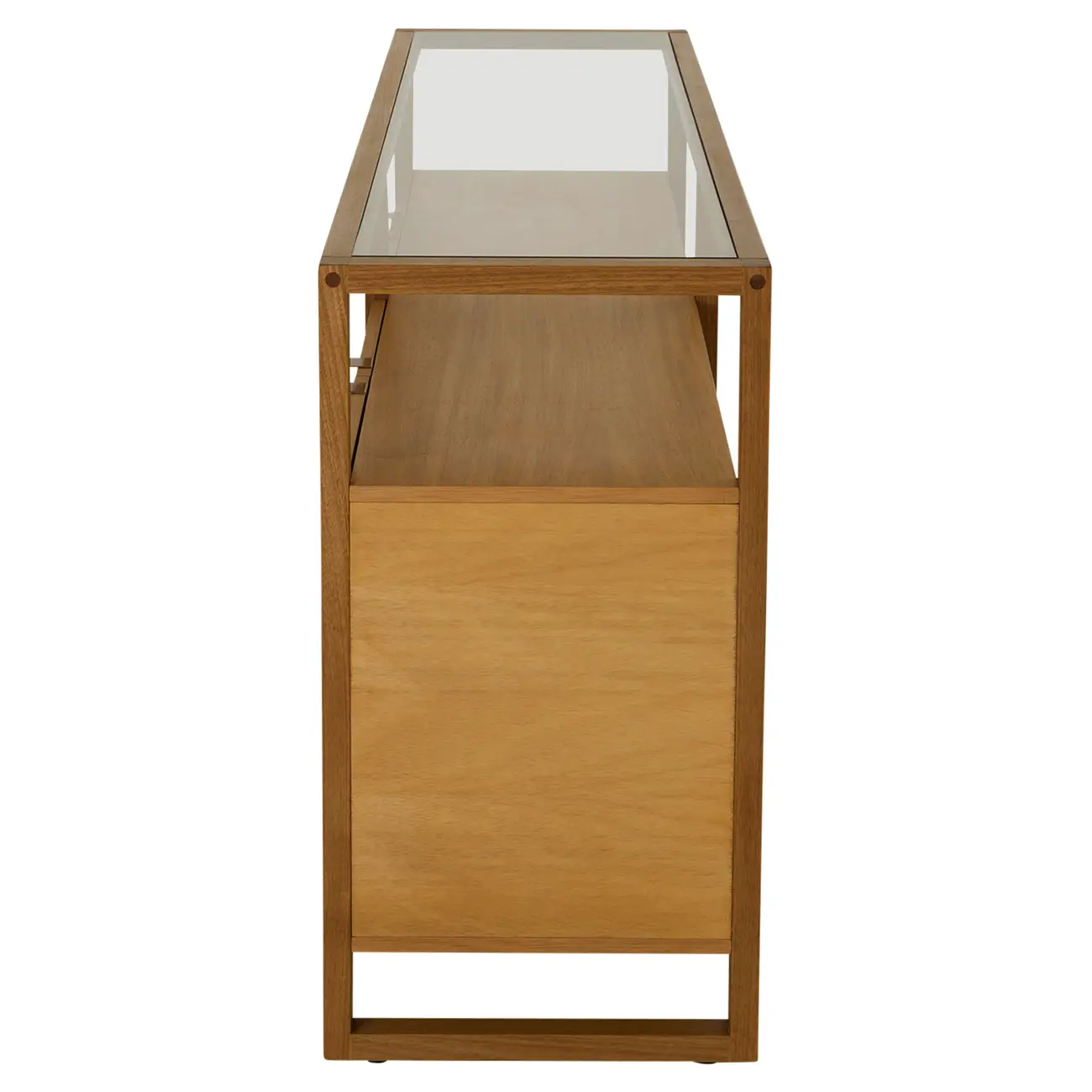 BUFFET COM 4 PORTAS 2 M X 42 CM TOARI - MACCHIATO/INCOLOR - Foto 4