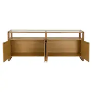BUFFET COM 4 PORTAS 2 M X 42 CM TOARI - MACCHIATO/INCOLOR - Foto 5