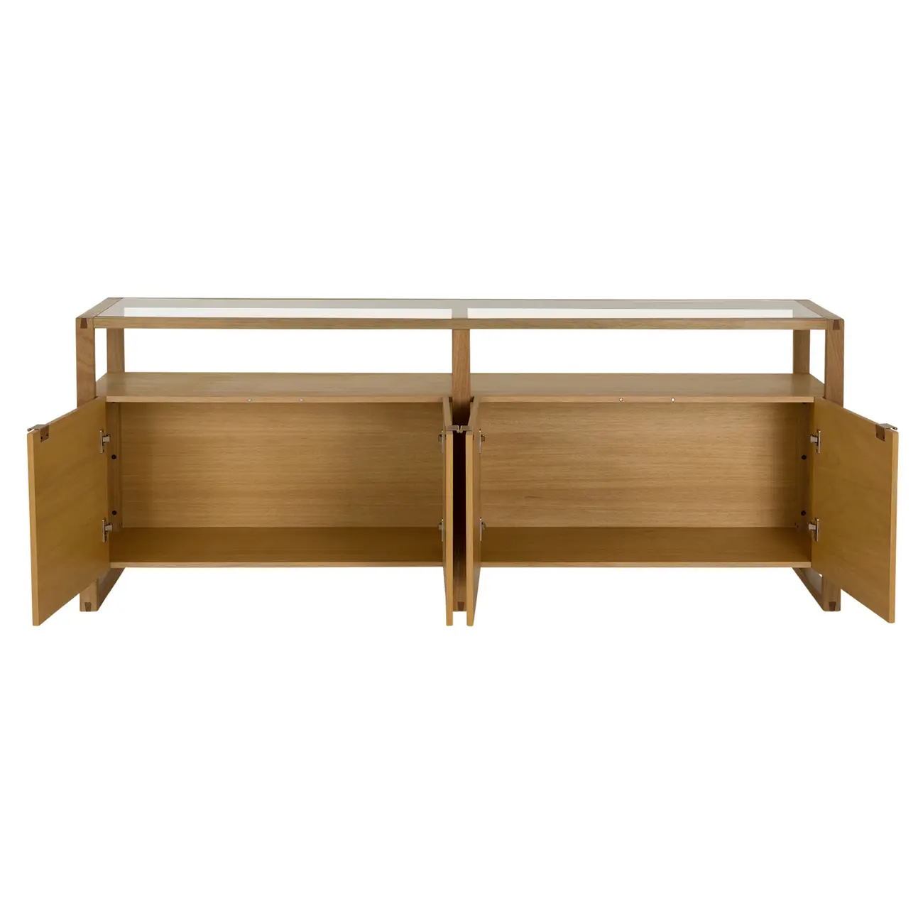 BUFFET COM 4 PORTAS 2 M X 42 CM TOARI - MACCHIATO/INCOLOR - Foto 5