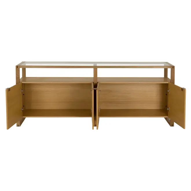 BUFFET COM 4 PORTAS 2 M X 42 CM TOARI - MACCHIATO/INCOLOR - Foto 5