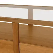 BUFFET COM 4 PORTAS 2 M X 42 CM TOARI - MACCHIATO/INCOLOR - Foto 7
