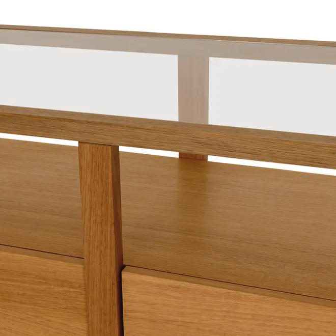 BUFFET COM 4 PORTAS 2 M X 42 CM TOARI - MACCHIATO/INCOLOR - Foto 7