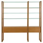 ESTANTE COM 2 PORTAS BASCULANTES 2 M X 2,11 M TOARI - MACCHIATO/INCOLOR - Foto 1