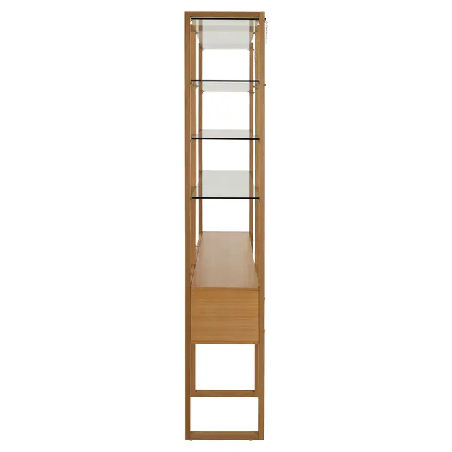 ESTANTE COM 2 PORTAS BASCULANTES 2 M X 2,11 M TOARI - MACCHIATO/INCOLOR - Foto 4