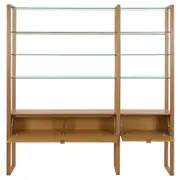 ESTANTE COM 2 PORTAS BASCULANTES 2 M X 2,11 M TOARI - MACCHIATO/INCOLOR - Foto 5