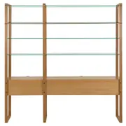 ESTANTE COM 2 PORTAS BASCULANTES 2 M X 2,11 M TOARI - MACCHIATO/INCOLOR - Foto 10