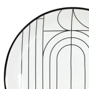 PRATO RASO ARC FINERY - BRANCO/PRETO - Foto 6