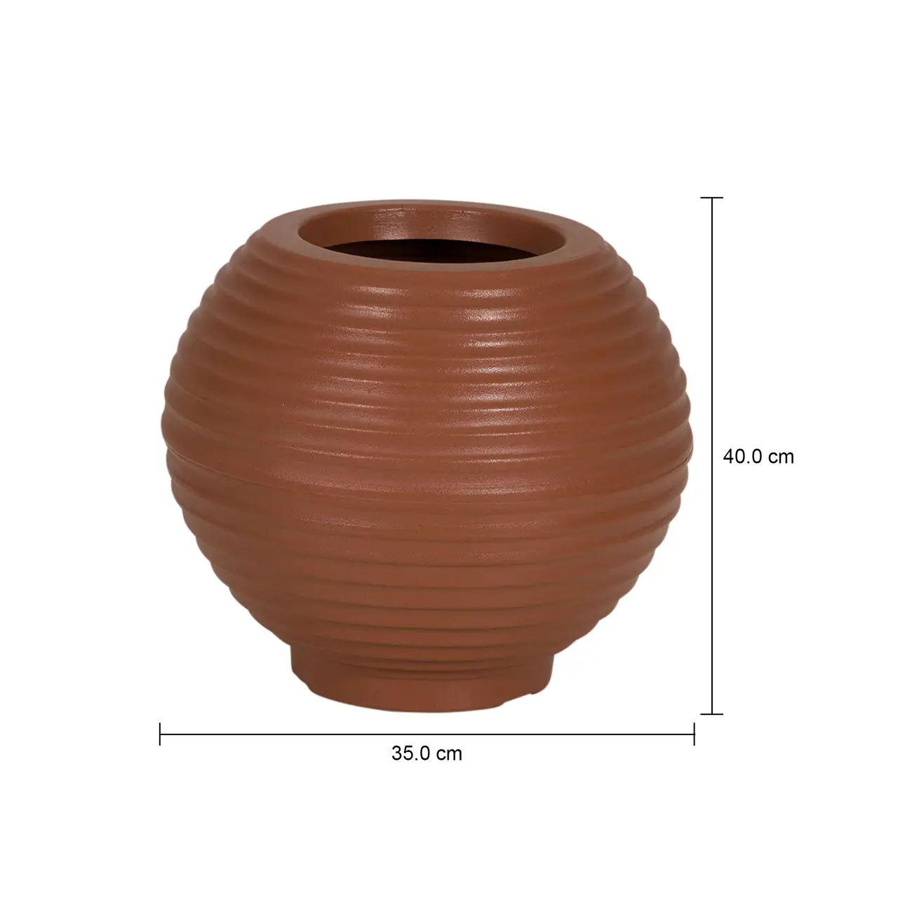 CACHEPÔ 36 CM SFERA - TERRACOTA - Foto 5