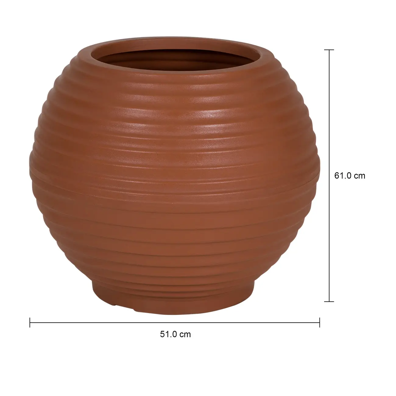 CACHEPÔ 52 CM SFERA - TERRACOTA - Foto 5
