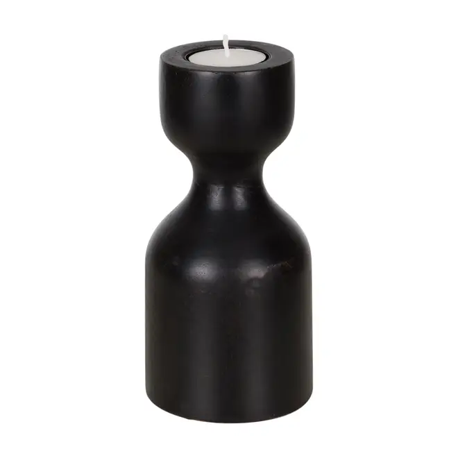 CASTIÇAL 17 CM WIDELENE - PRETO - Foto 1