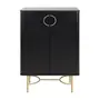 DARKO BUFFET 2 PORTAS 80 CM X 43 CM - PRETO/DOURADO - Foto 1