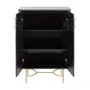 DARKO BUFFET 2 PORTAS 80 CM X 43 CM - PRETO/DOURADO - Foto 4