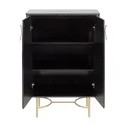DARKO BUFFET 2 PORTAS 80 CM X 43 CM - PRETO/DOURADO - Foto 4