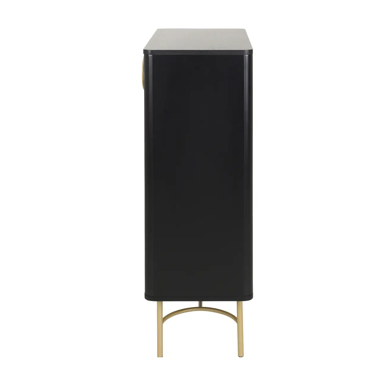 DARKO BUFFET 2 PORTAS 80 CM X 43 CM - PRETO/DOURADO - Foto 5