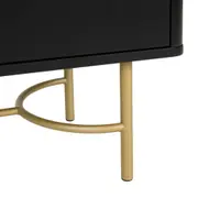 DARKO BUFFET 2 PORTAS 80 CM X 43 CM - PRETO/DOURADO - Foto 8