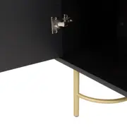 DARKO BUFFET 2 PORTAS 80 CM X 43 CM - PRETO/DOURADO - Foto 9