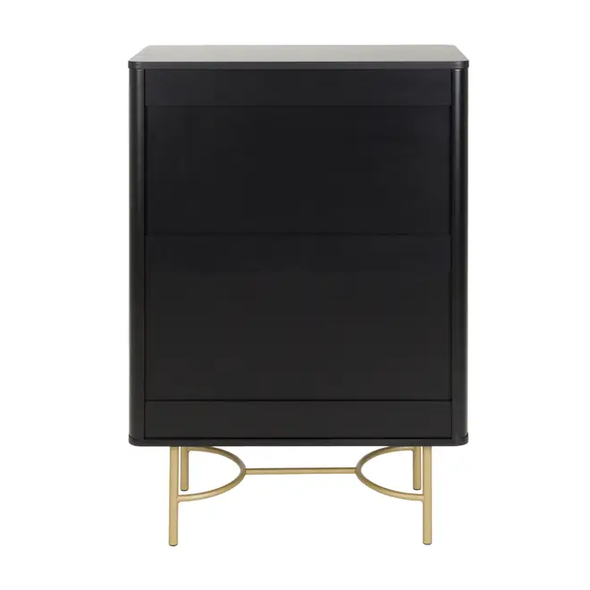 DARKO BUFFET 2 PORTAS 80 CM X 43 CM - PRETO/DOURADO - Foto 10