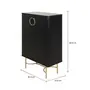 DARKO BUFFET 2 PORTAS 80 CM X 43 CM - PRETO/DOURADO - Foto 11