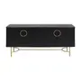 DARKO BUFFET 4 PORTAS 1,65 M X 43 CM - PRETO/DOURADO - Foto 1
