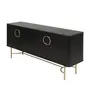DARKO BUFFET 4 PORTAS 1,65 M X 43 CM - PRETO/DOURADO - Foto 2