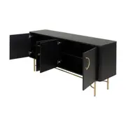 DARKO BUFFET 4 PORTAS 1,65 M X 43 CM - PRETO/DOURADO - Foto 3