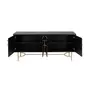 DARKO BUFFET 4 PORTAS 1,65 M X 43 CM - PRETO/DOURADO - Foto 4