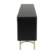 DARKO BUFFET 4 PORTAS 1,65 M X 43 CM - PRETO/DOURADO - Foto 5