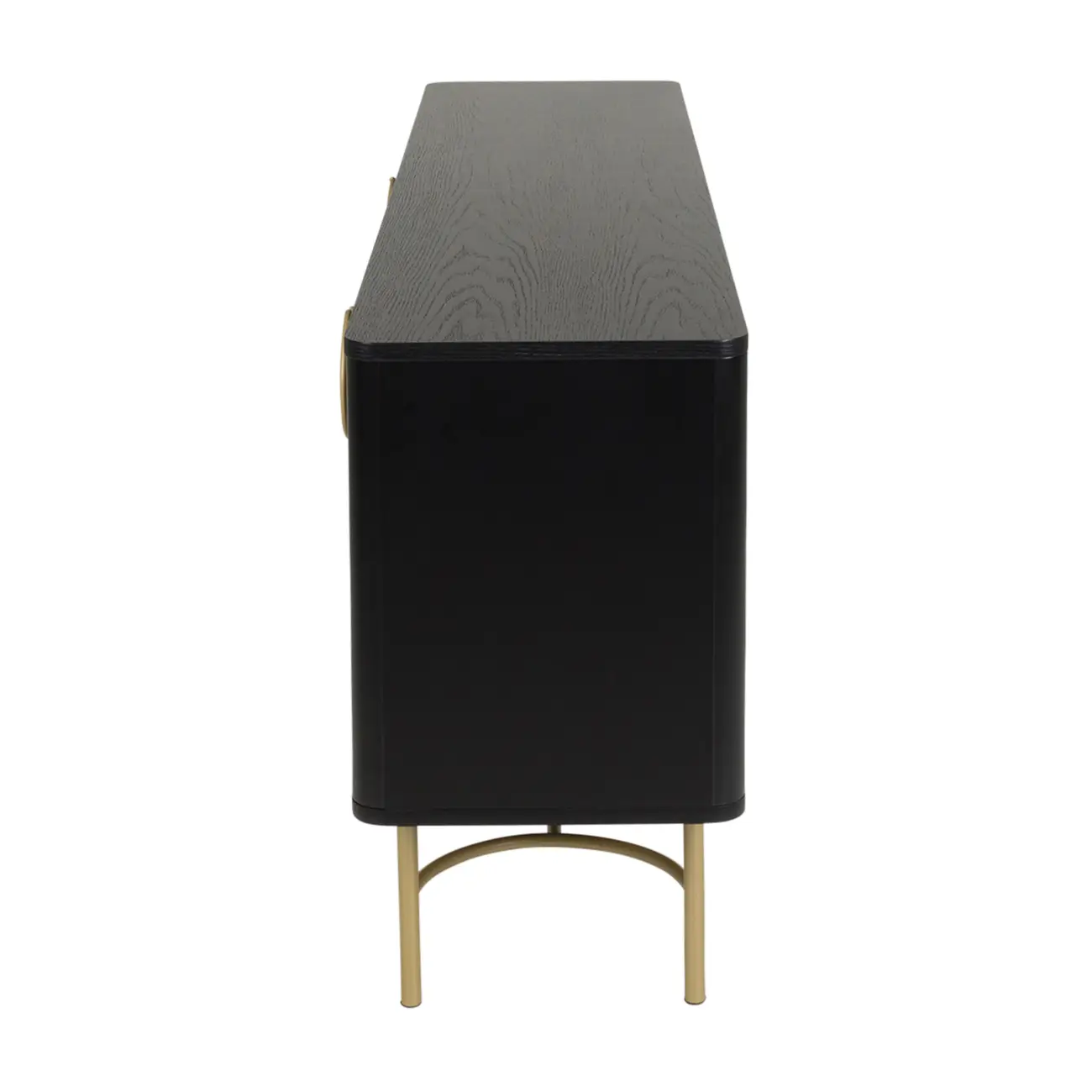 DARKO BUFFET 4 PORTAS 1,65 M X 43 CM - PRETO/DOURADO - Foto 5
