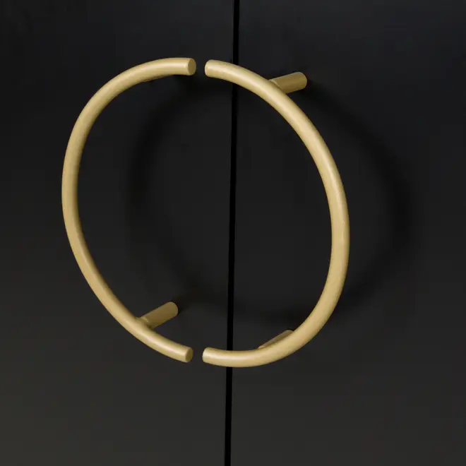 DARKO BUFFET 4 PORTAS 1,65 M X 43 CM - PRETO/DOURADO - Foto 6
