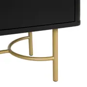 DARKO BUFFET 4 PORTAS 1,65 M X 43 CM - PRETO/DOURADO - Foto 8