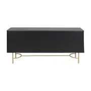 DARKO BUFFET 4 PORTAS 1,65 M X 43 CM - PRETO/DOURADO - Foto 10