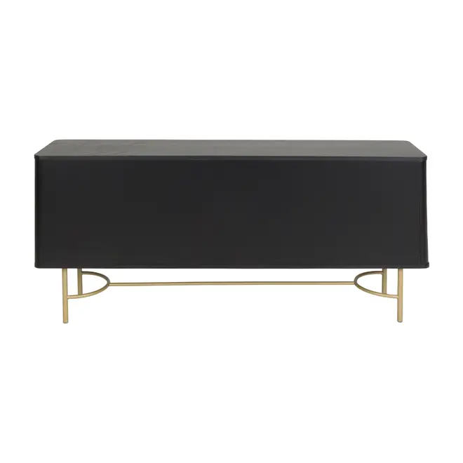 DARKO BUFFET 4 PORTAS 1,65 M X 43 CM - PRETO/DOURADO - Foto 10