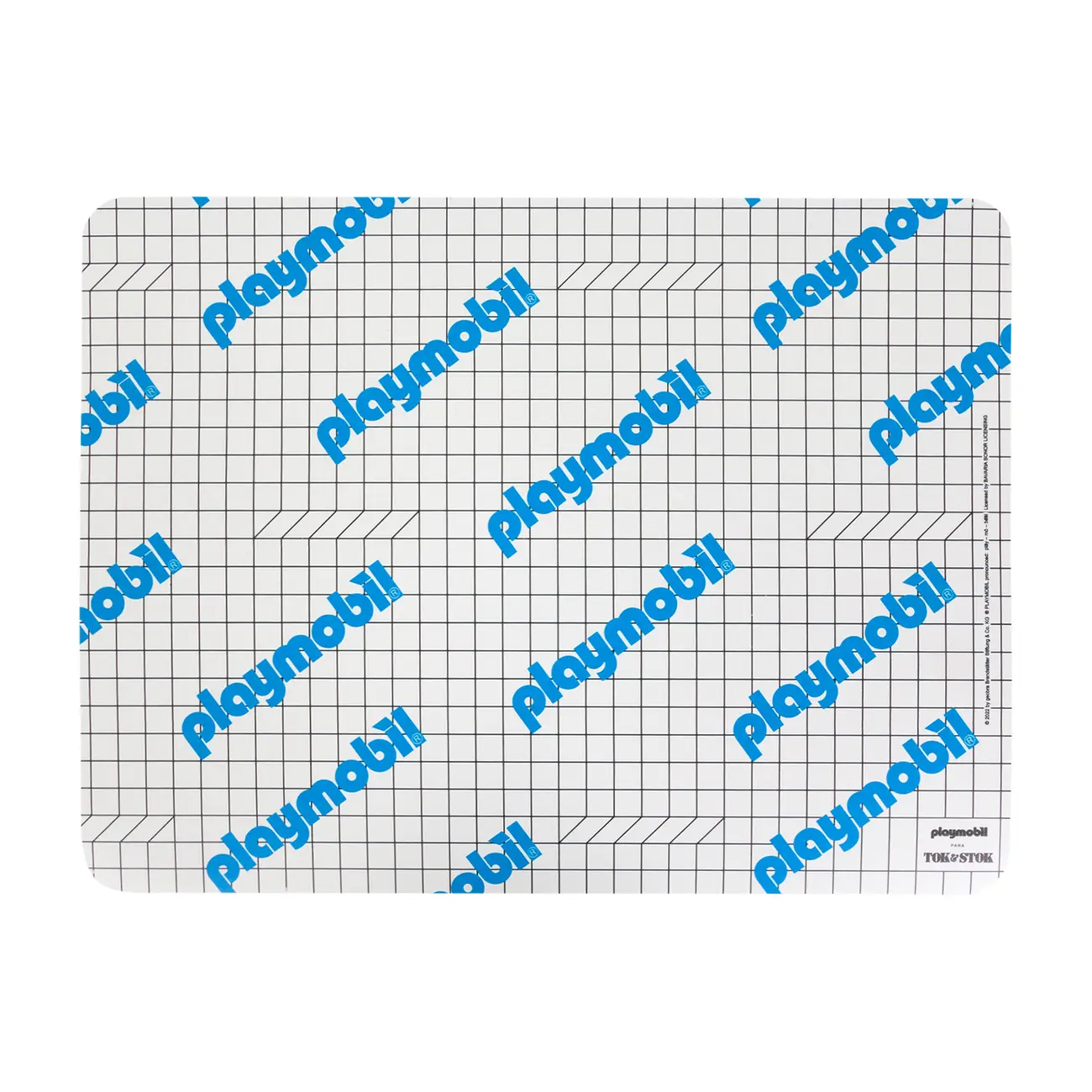 LUGAR AMERICANO 41 CM X 31 CM PLAYMOBIL - BRANCO/AZUL - Foto 1