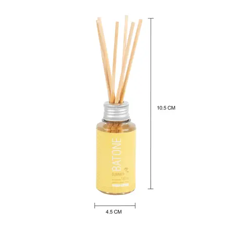 Imagem com medidas do produto KIT COM 4 AROMATIZADORES BATONE