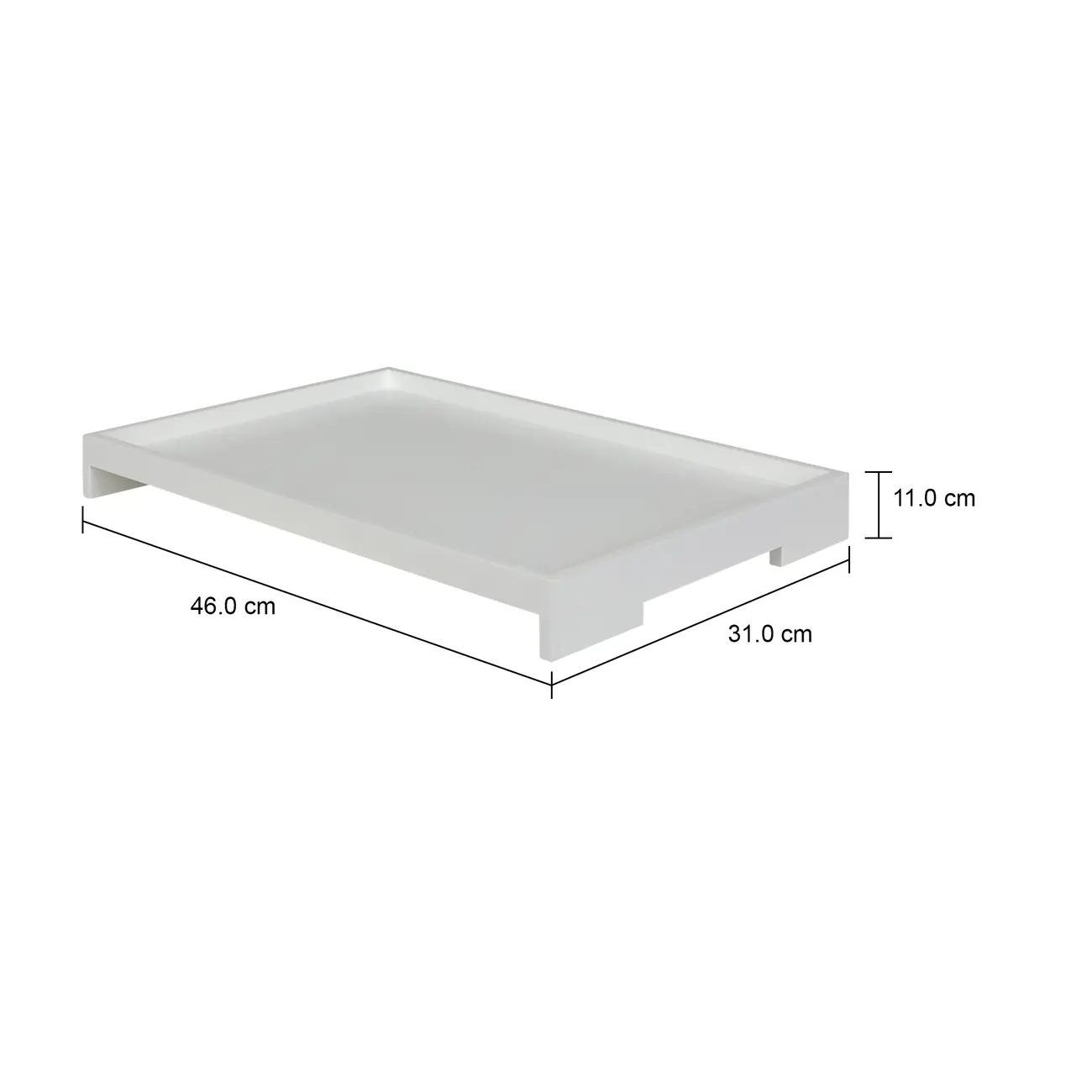 BANDEJA 46 CM X 31 CM COLI - BRANCO - Foto 6
