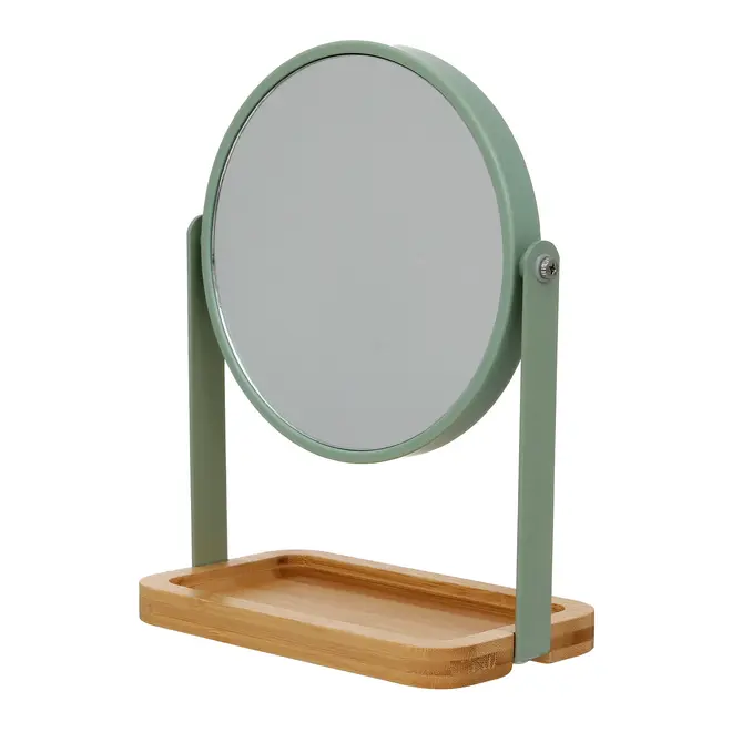 ESPELHO DE MESA 18 CM X 23 CM BAMBUMIX - SÁLVIA/BAMBU - Foto 2