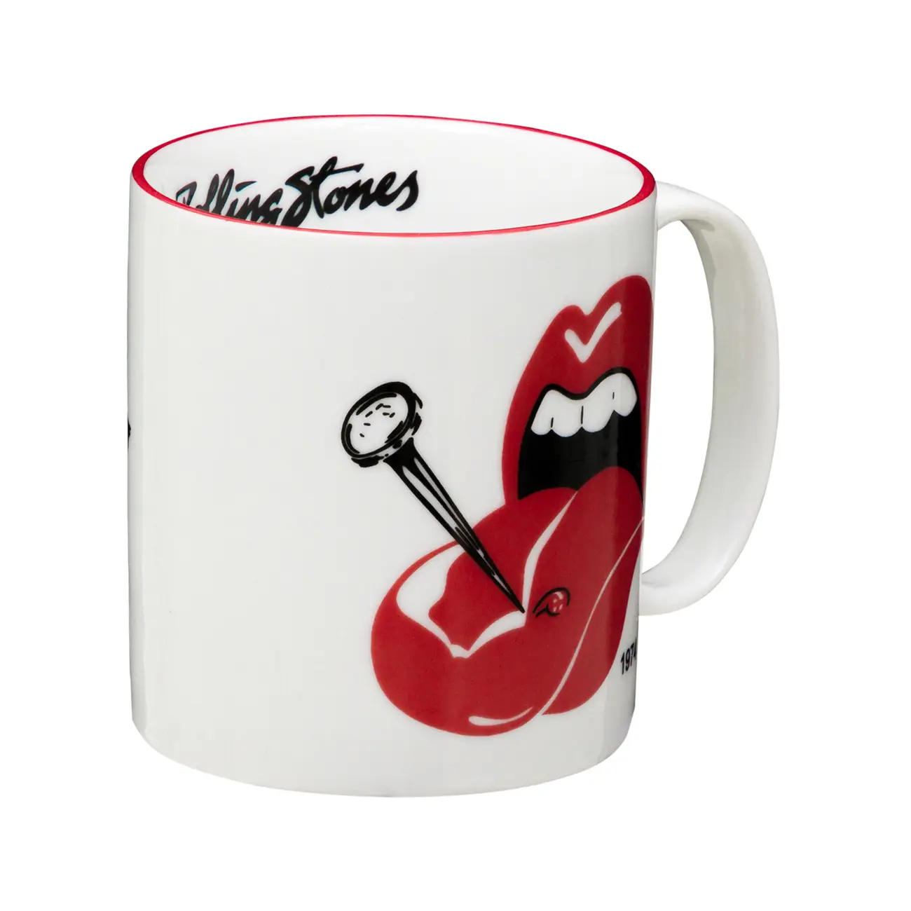 CANECA 360 ML ROCK HISTORY 1974 - BRANCO/VERMELHO - Foto 5