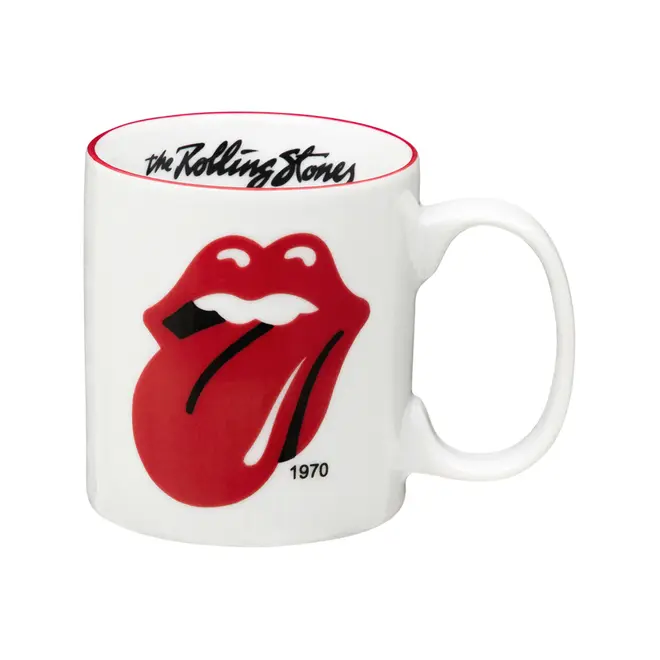 CANECA 360 ML ROCK HISTORY 1970 - BRANCO/VERMELHO - Foto 1