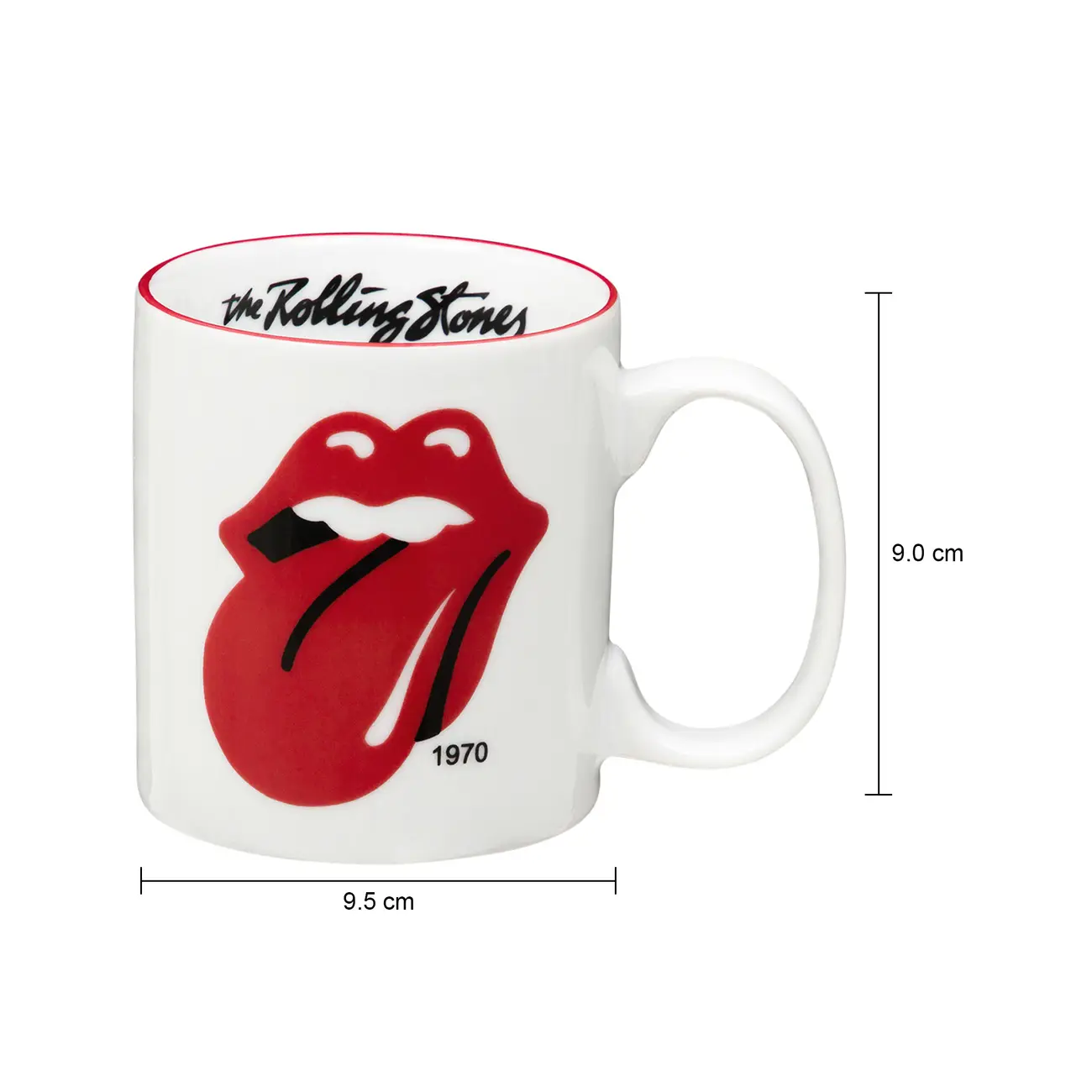 CANECA 360 ML ROCK HISTORY 1970 - BRANCO/VERMELHO - Foto 7