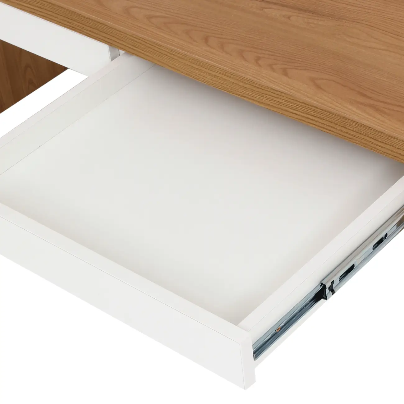MESA COM 2 GAVETAS 1,50 M X 80 CM BOSS - OAK TAMMI/BRANCO - Foto 11