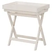 MESA LATERAL COM BANDEJA 63 CM X 43 CM ANDRADES - BRANCO LAVADO - Foto 1