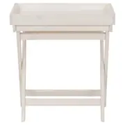 MESA LATERAL COM BANDEJA 63 CM X 43 CM ANDRADES - BRANCO LAVADO - Foto 3
