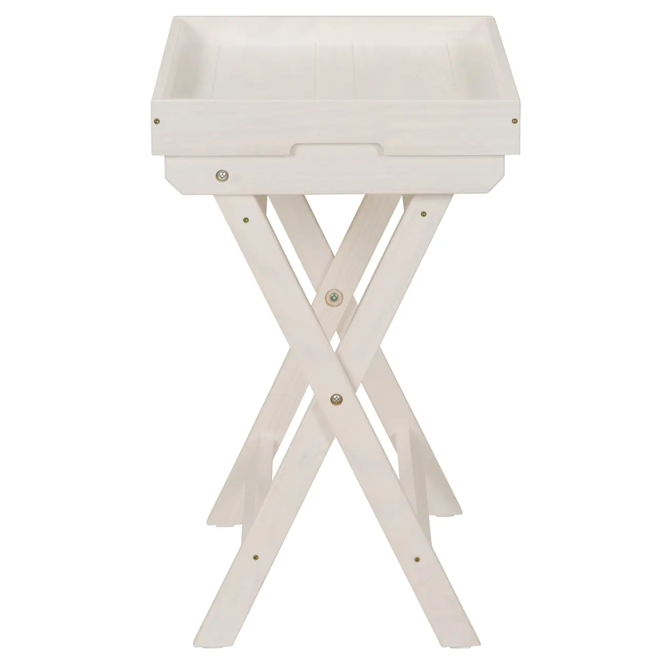 MESA LATERAL COM BANDEJA 63 CM X 43 CM ANDRADES - BRANCO LAVADO - Foto 4