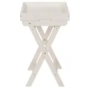 MESA LATERAL COM BANDEJA 63 CM X 43 CM ANDRADES - BRANCO LAVADO - Foto 4