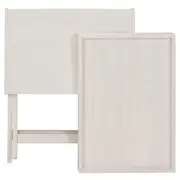 MESA LATERAL COM BANDEJA 63 CM X 43 CM ANDRADES - BRANCO LAVADO - Foto 8