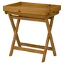 MESA LATERAL COM BANDEJA 63 CM X 43 CM ANDRADES - AMÊNDOA - Foto 1