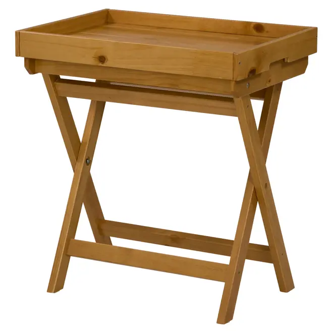MESA LATERAL COM BANDEJA 63 CM X 43 CM ANDRADES - AMÊNDOA - Foto 1