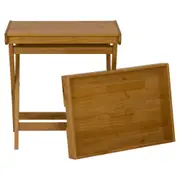 MESA LATERAL COM BANDEJA 63 CM X 43 CM ANDRADES - AMÊNDOA - Foto 2