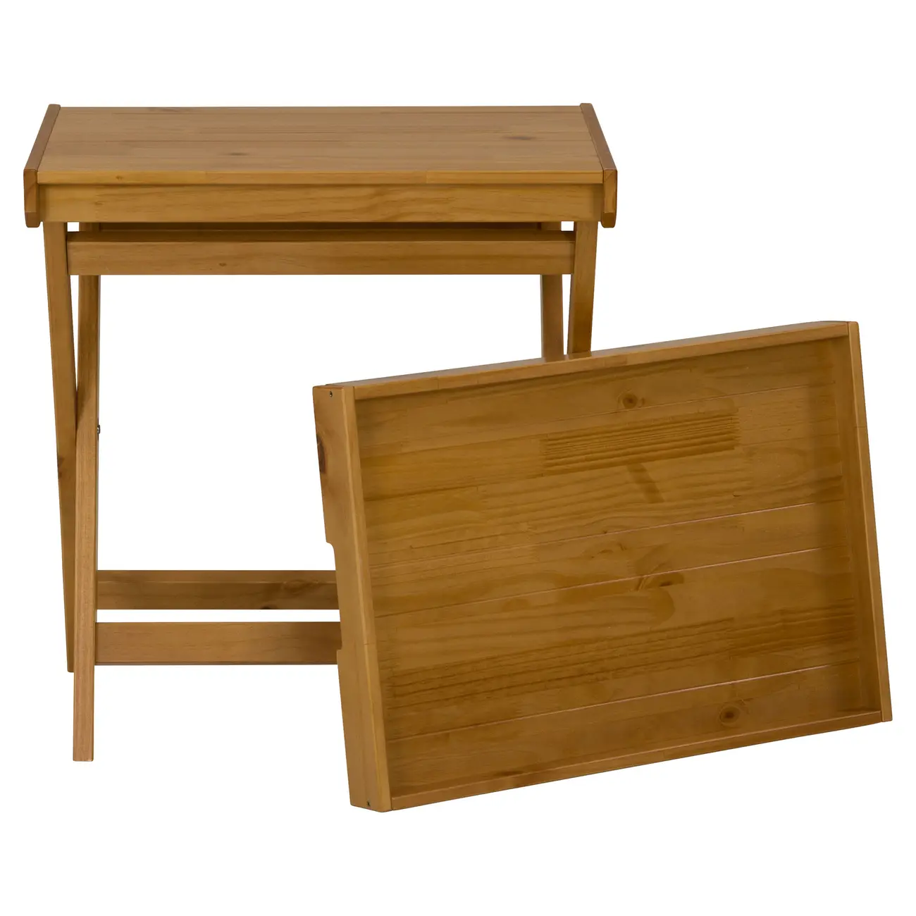 MESA LATERAL COM BANDEJA 63 CM X 43 CM ANDRADES - AMÊNDOA - Foto 2